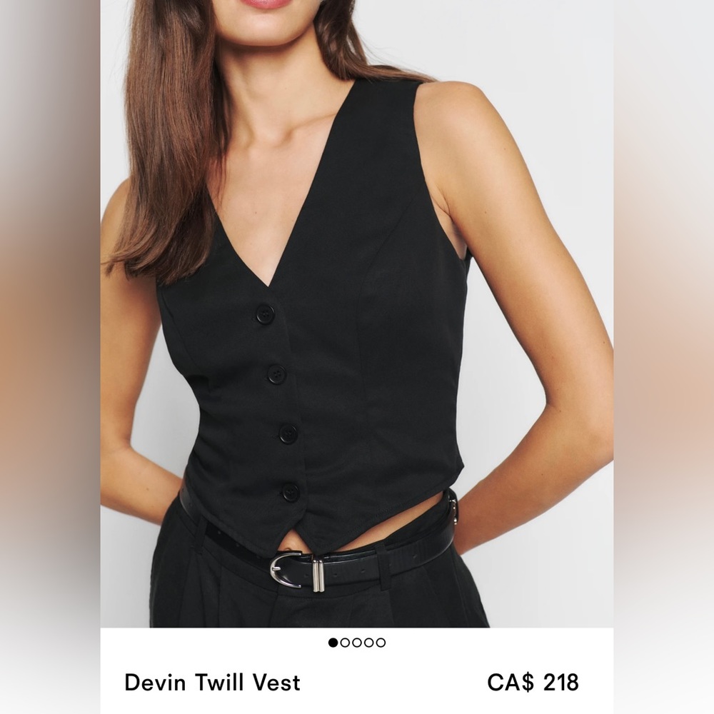 Reformation Devin Twill Vest